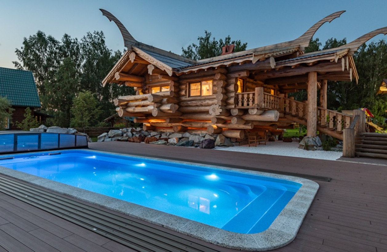 Модель:  Дижон
Размер:  Длина: 10,03 м. Ширина: 3,69 м. Глубина: 1,26-1,65 м. Объем: 40 м³
Цвет:  Дианит